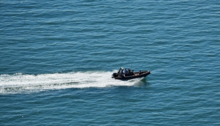 Military Rib Boats Out At Sea